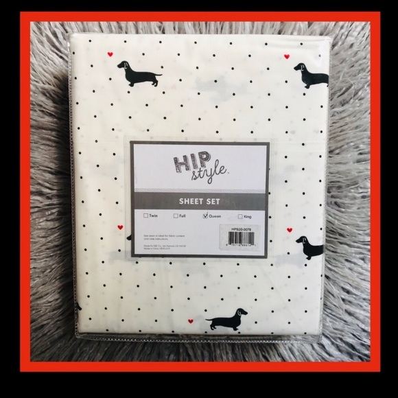 HipStyle Dachshund Weiner Dog Dot Queen Sheets - Picture 2 of 8